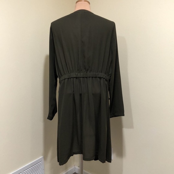 Trouve Dark Green Open Front Jacket - Picture 4 of 9